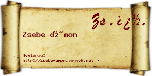 Zsebe Ámon névjegykártya